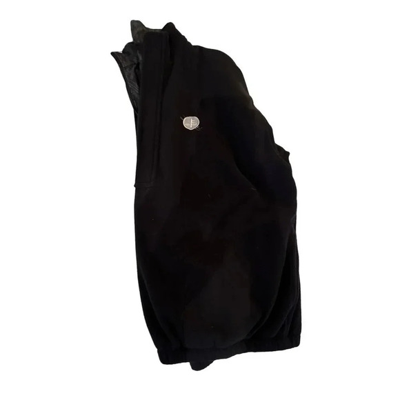 Roche Men's Black 100% Polyester Long Sleeve Quarter Zip Jacket Size Large - Picture 2 of 9
